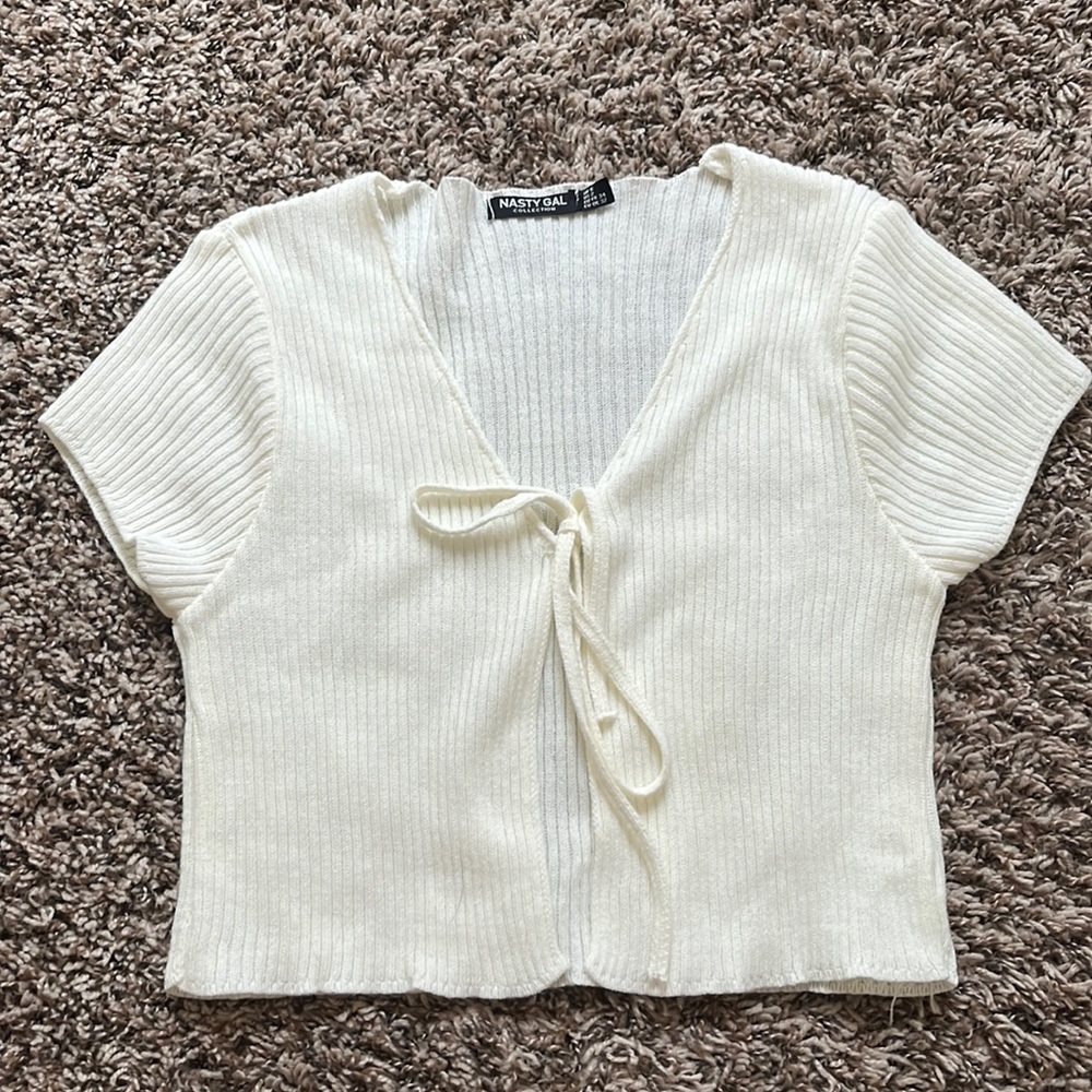 Nasty gal front tie top